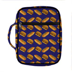Hot Dog And Hamburger Pattern Print Front Pocket Bible Bag