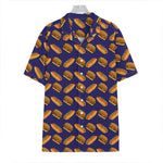 Hot Dog And Hamburger Pattern Print Hawaiian Shirt