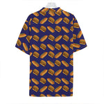 Hot Dog And Hamburger Pattern Print Hawaiian Shirt