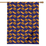 Hot Dog And Hamburger Pattern Print House Flag