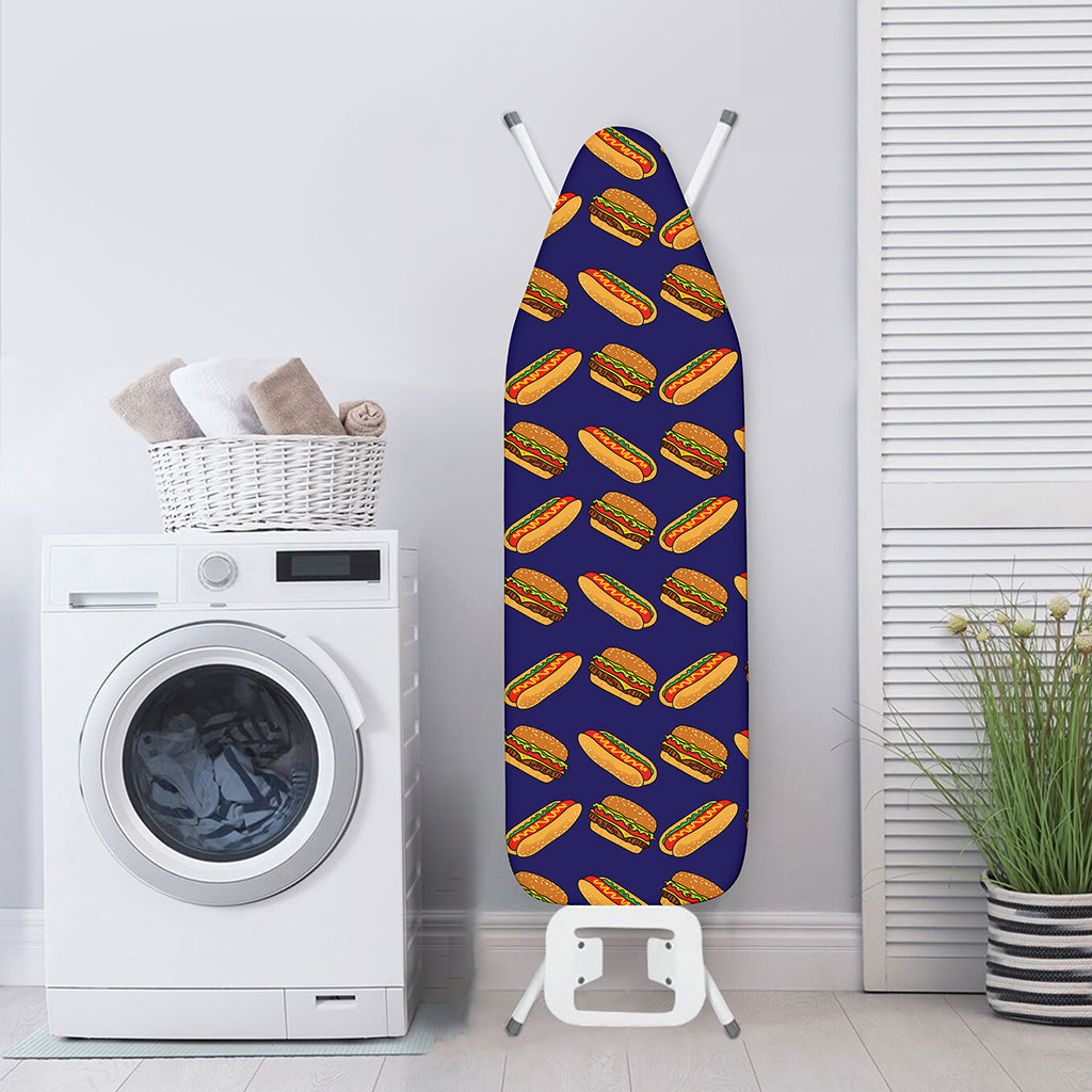 Hot Dog And Hamburger Pattern Print Ironing Board Cover