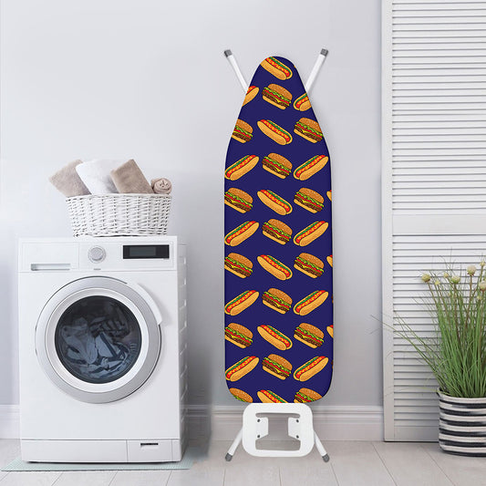 Hot Dog And Hamburger Pattern Print Ironing Board Cover