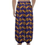 Hot Dog And Hamburger Pattern Print Lantern Pants
