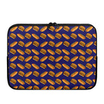 Hot Dog And Hamburger Pattern Print Laptop Sleeve