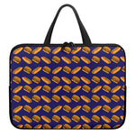Hot Dog And Hamburger Pattern Print Laptop Sleeve With Handle