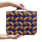 Hot Dog And Hamburger Pattern Print Leather Bible Cover
