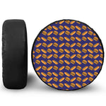 Hot Dog And Hamburger Pattern Print Leather Spare Tire Cover