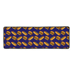 Hot Dog And Hamburger Pattern Print Long Kitchen Mat