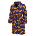 Hot Dog And Hamburger Pattern Print Men's Bathrobe
