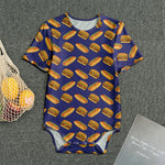 Hot Dog And Hamburger Pattern Print Men's Bodysuit