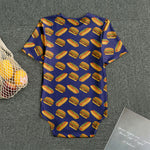 Hot Dog And Hamburger Pattern Print Men's Bodysuit