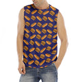 Hot Dog And Hamburger Pattern Print Men's Fitness Tank Top
