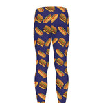 Hot Dog And Hamburger Pattern Print Men's leggings