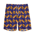 Hot Dog And Hamburger Pattern Print Men's Athletic Shorts