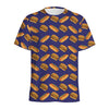 Hot Dog And Hamburger Pattern Print Men's Sports T-Shirt