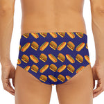 Hot Dog And Hamburger Pattern Print Men's Triangle Swim Briefs