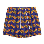 Hot Dog And Hamburger Pattern Print Mesh Shorts