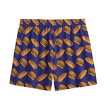Hot Dog And Hamburger Pattern Print Mesh Shorts