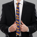 Hot Dog And Hamburger Pattern Print Necktie