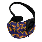 Hot Dog And Hamburger Pattern Print Pet Sling Carrier