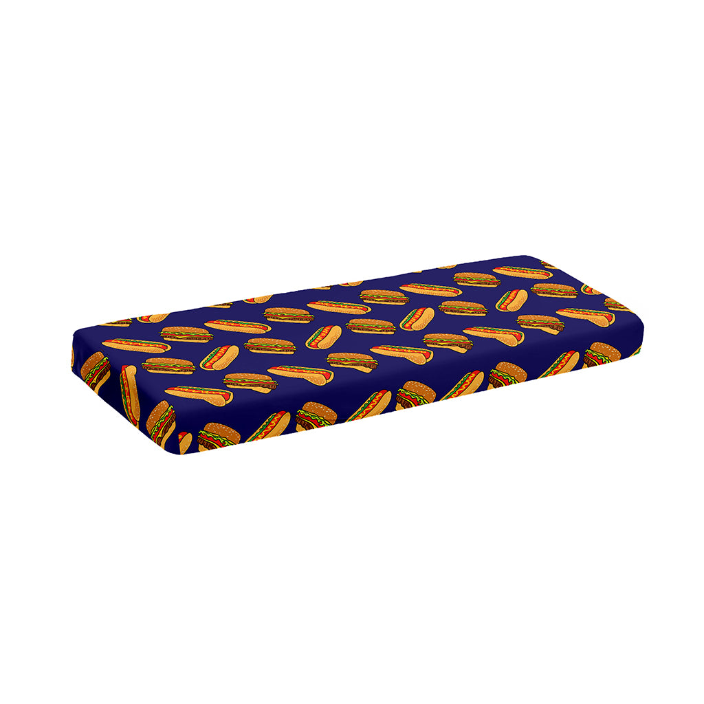 Hot Dog And Hamburger Pattern Print Piano Keyboard Cover