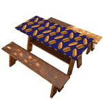 Hot Dog And Hamburger Pattern Print Picnic Table Cover