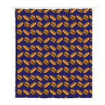 Hot Dog And Hamburger Pattern Print Polyester Shower Curtain
