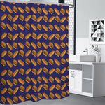 Hot Dog And Hamburger Pattern Print Premium Shower Curtain