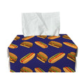 Hot Dog And Hamburger Pattern Print Rectangle Tissue Box Cover