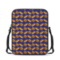 Hot Dog And Hamburger Pattern Print Rectangular Crossbody Bag