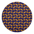 Hot Dog And Hamburger Pattern Print Round Blanket