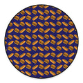 Hot Dog And Hamburger Pattern Print Round Floor Mat