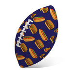Hot Dog And Hamburger Pattern Print Rugby Ball