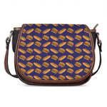 Hot Dog And Hamburger Pattern Print Saddle Bag