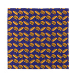 Hot Dog And Hamburger Pattern Print Silk Bandana