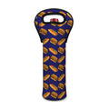 Hot Dog And Hamburger Pattern Print Single Neoprene Wine Tote