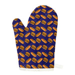Hot Dog And Hamburger Pattern Print Single Oven Mitt