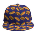 Hot Dog And Hamburger Pattern Print Snapback Cap