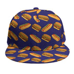 Hot Dog And Hamburger Pattern Print Snapback Cap