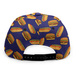 Hot Dog And Hamburger Pattern Print Snapback Cap