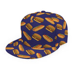 Hot Dog And Hamburger Pattern Print Snapback Cap