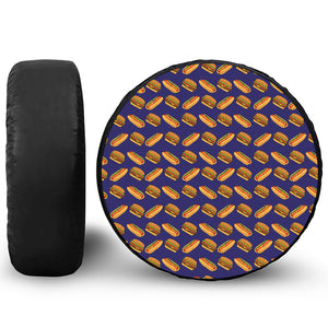 Hot Dog And Hamburger Pattern Print Tire Cover