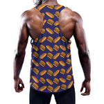 Hot Dog And Hamburger Pattern Print Training Tank Top
