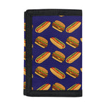 Hot Dog And Hamburger Pattern Print Trifold Wallet