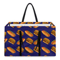 Hot Dog And Hamburger Pattern Print Utility Tote Bag