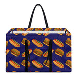 Hot Dog And Hamburger Pattern Print Utility Tote Bag