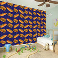 Hot Dog And Hamburger Pattern Print Wall Sticker