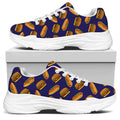 Hot Dog And Hamburger Pattern Print White Chunky Shoes