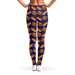 Hot Dog And Hamburger Pattern Print Women's Leggings