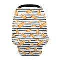 Hot Dog Striped Pattern Print Baby Seat Cover